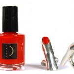 Delfina Delettrez red nail polish silver ring