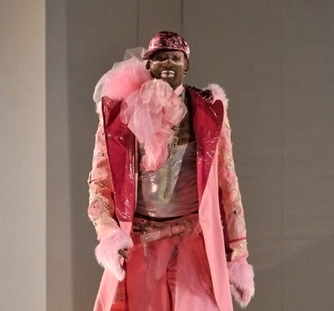 Dennis Rodman Goes GaGa Pink On Russel Simmons Catwalk
