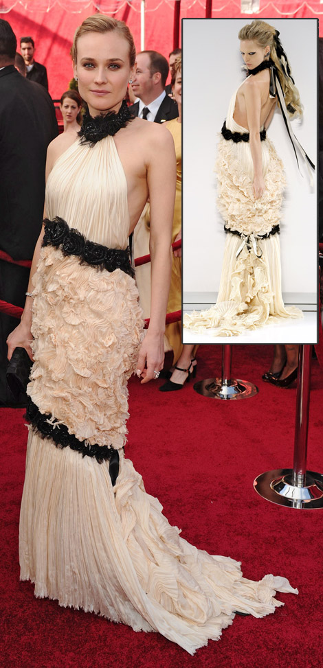 Diane Kruger In Chanel Dress At The 2010 Oscars