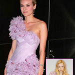 Diane Kruger In Marchesa Pink Dress At New Yorkers For Children