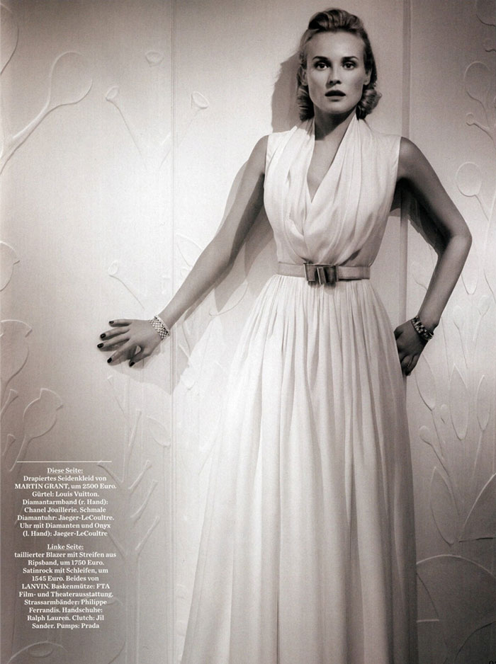 Diane Kruger pictures Amica January 09 Karl Lagerfeld 1