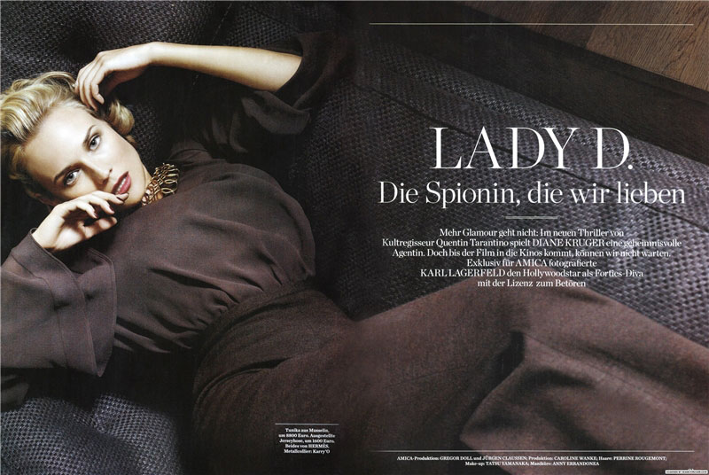 Diane Kruger pictures Amica January 09 Karl Lagerfeld 3