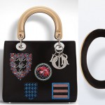 Dior Lady Dior black bag with badges
