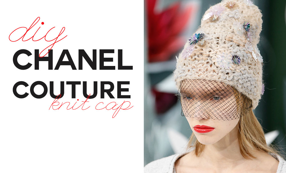 diy Chanel Couture knit cap beanie