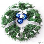 diy christmas wreath silver blue