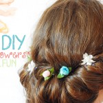diy hair flowers tucked in how to