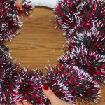 DIY wreaths finish wrapping garland