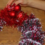 DIY wreaths glue ornaments
