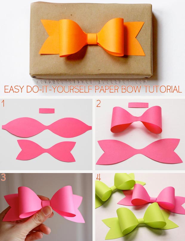 easy DIY paper bow tutorial