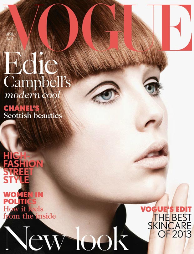 Edie Campbell, The New Twiggy Doing Vogue UK April 2013
