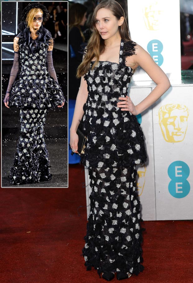 Elizabeth Olsen 2013 BAFTA Chanel Couture dress