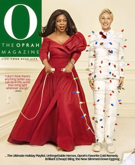 Ellen DeGeneres And Oprah Cover Oprah Magazine December 2009