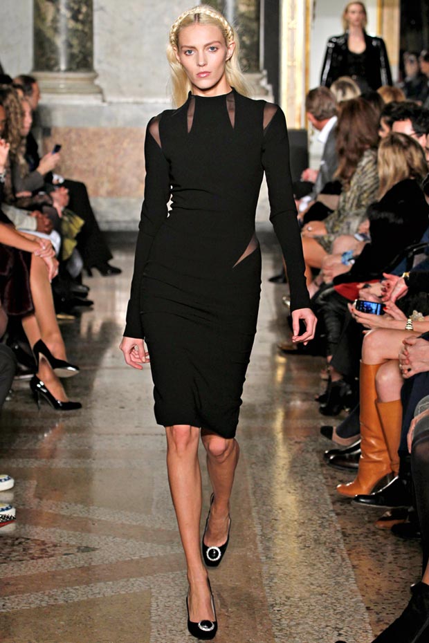 Emilio Pucci black cutout dress Fall 2012 Anja