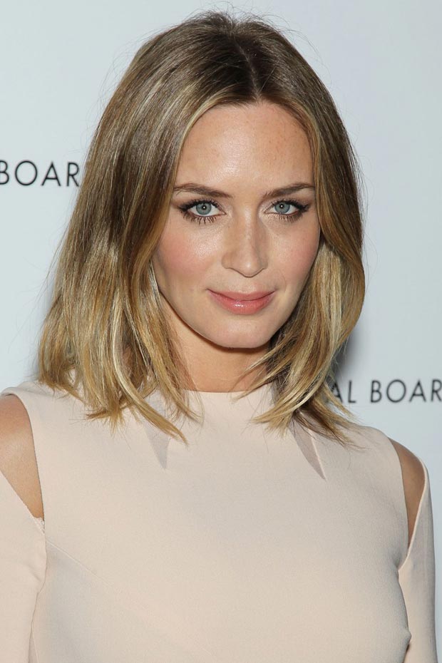 Gorgeous Emily Blunt In Pucci Cutout Beige Dress For NBR Awards