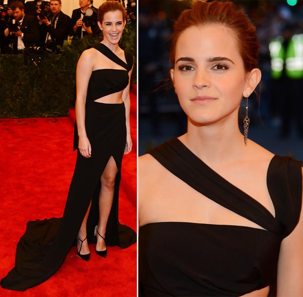 Emma Watson cutout black dress Prabal Gurung  2013 Met Gala