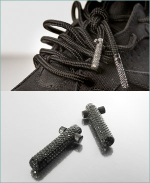 Ends Diamonds Encrusted Capsules for Shoelaces