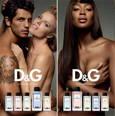 Claudia, Eva, Naomi D & G Fragrance Anthology Ad Campaign