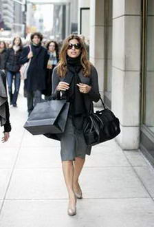 Eva Mendes Shopping at Calvin Klein