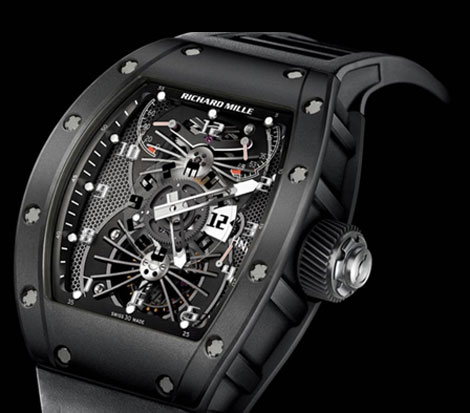 exquisite watch Richard Mille RM022 carbon tourbillon dual time
