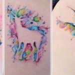 fabulous feminine tattoo watercolor Javi Wolf