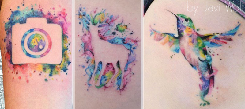 fabulous feminine tattoo watercolor Javi Wolf