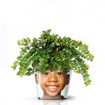 face print flower pot cute