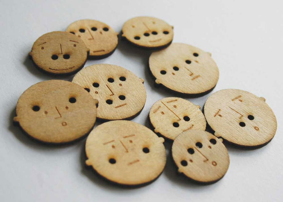 faces buttons