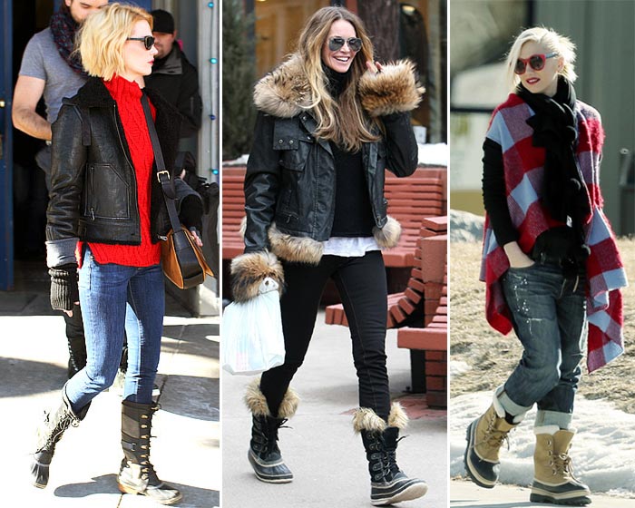 famous stars wearing Sorel snow boots