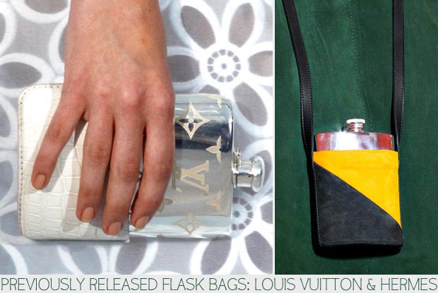 Fashion flask bags Vuitton and Hermes