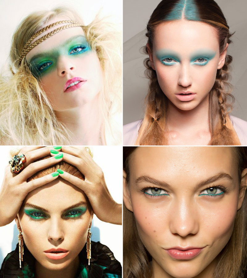 fashionable model makeup inspiration for spring green