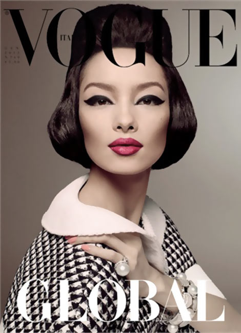 Fei Fei Sun Vogue Italy January 2013 cover