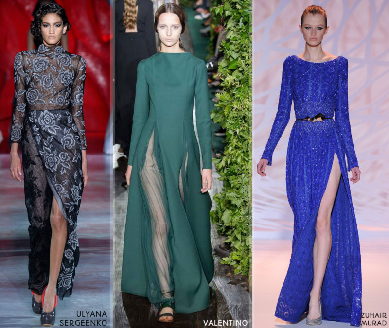 FW 2014 2015 trends leg slit Haute Couture