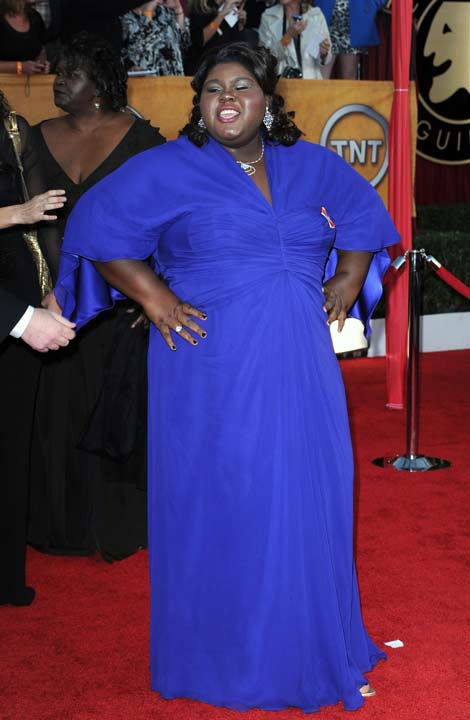 Gabourey Sidibe blue dress 2010 SAG Awards
