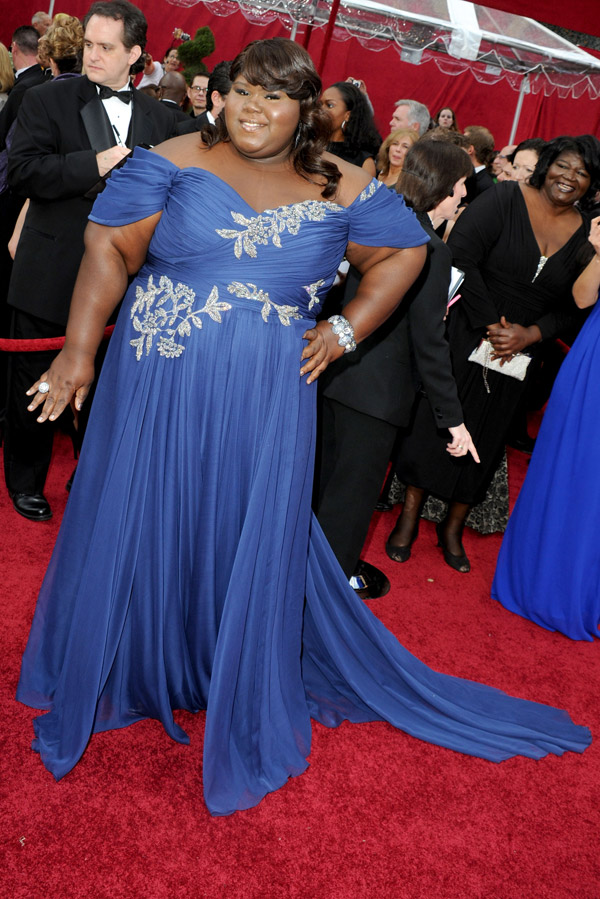 Gabourey Sidibe’s Blue Marchesa Dress For The 2010 Oscars