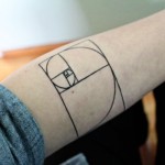 geek ink Fibonacci spiral amazing tattoo