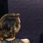 George Clooney Stacy Keibler having fun 2013 Oscars
