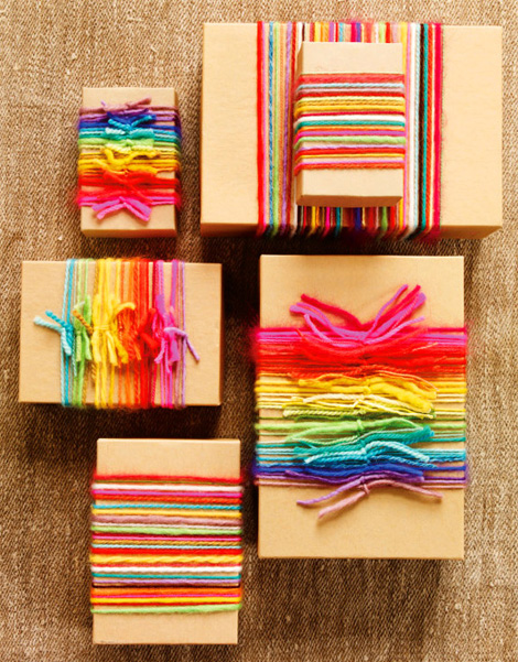 Gifts Wrapping colorful knots