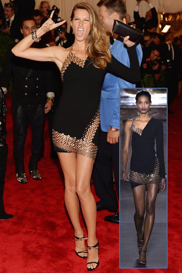 Gisele Bundchen revealing black dress Met Gala 2013