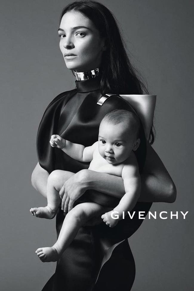 Givenchy Spring 2013 campaign Mariacarla Boscono with daughter