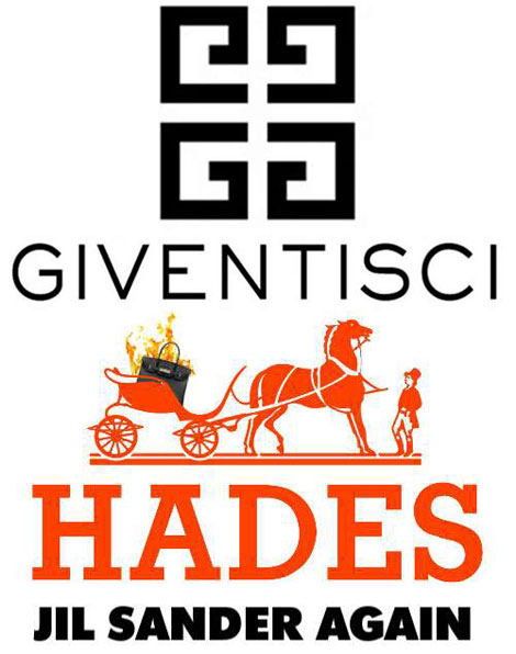 givenchy hermes jil sander logos rebranded