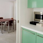 glossy green kitchen cabinets Azzedine Alaia