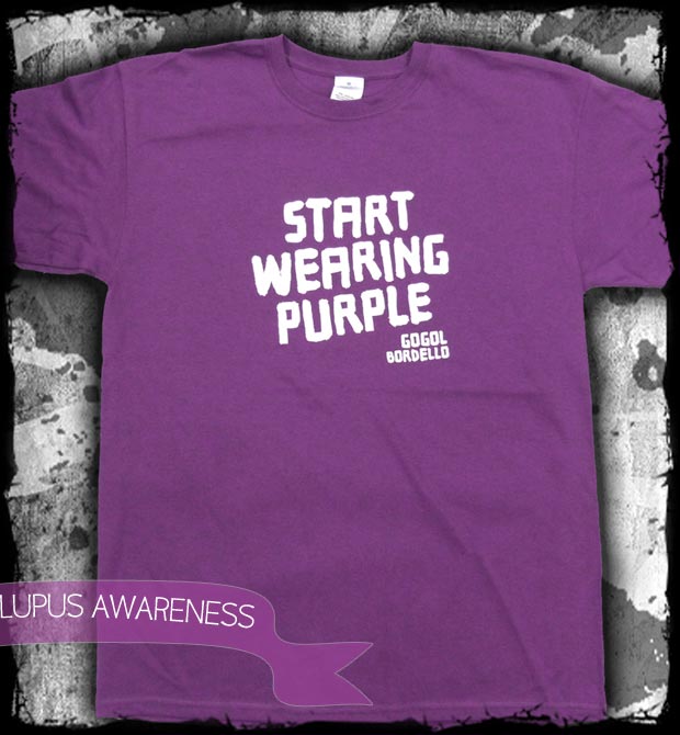 Gogol Bordello start wearing purple Lupus awareness