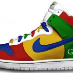 Google hand painted sneakers