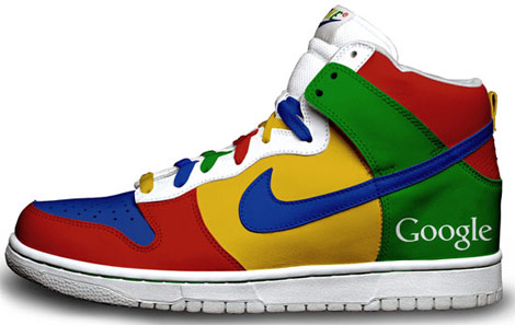 Google hand painted sneakers