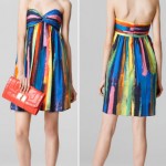 great party dress multi colored striped dress