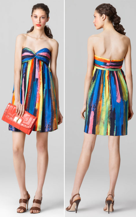great party dress multi colored striped dress