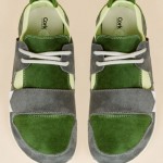 green suede sneakers