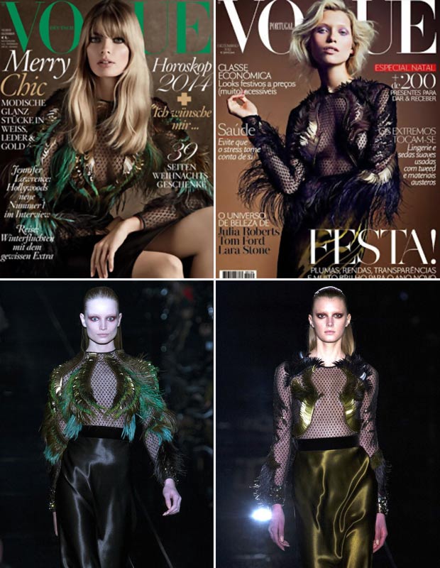 Gucci fall 2013 dresses Vogue December 2013 covers Spain Portugal