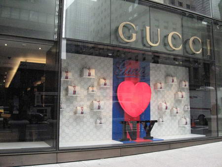 Gucci Heart NY Shop Window