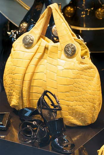 $37,500 Gucci Yellow Crocodile Hysteria Bag
